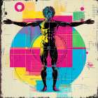Vitruvian Man Pop Art XVIII Art Print