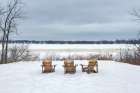 Adirondack Chairs Along the Ottawa River Landscape Print