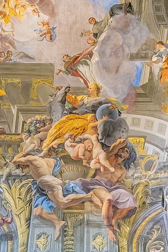Italy, Rome Detail of fresco, the Apotheosis of Saint Ignatius I Classical Print
