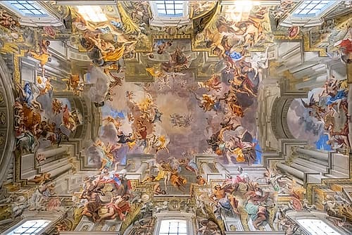 Italy, Rome fresco titled The Apotheosis of Saint Ignatius Art Print