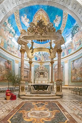 Italy, Rome the Basilica di Santa Croce in Gerusalemme, Basilica of the Holy Cross in Jerusalem Art Print