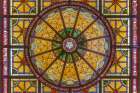Texas, Stained Glass Dome in the Lobby of The Driskill Hotel in Austin Traditional Print