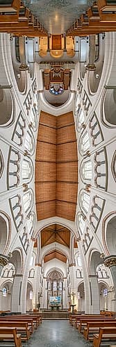 Vertical Churches, Altenberg Cathedral Altenberger Dom in Odenthal, North Rhine-Westphalia, Germany Art Print