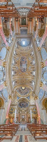 Vertical Churches, Basilica of Santi Ambrogio e Carlo al Corso in Rome, Italy Art Print