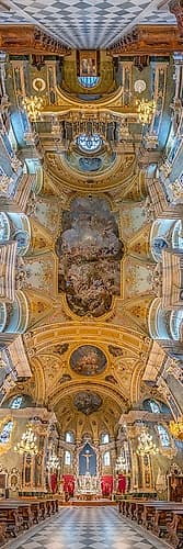 Vertical Churches, Brixen Cathedral, Duomo di Bressanone in South Tyrol, Italy Art Print