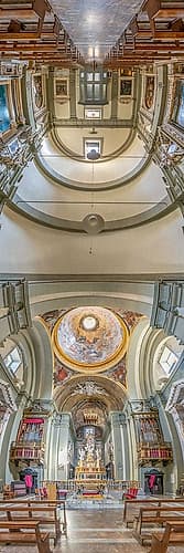 Vertical Churches, Chiesa di San Martino  Church of Saint Martin in Siena, Italy Classical Print