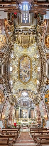Vertical Churches, Church of St. Ignatius of Loyola at Campus Martius in Campo Marzio in Rome, Italy Art Print