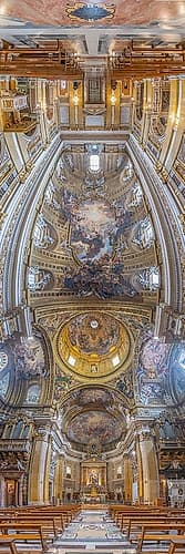 Vertical Churches, Church of the Gesu, Chiesa del Santissimo Nome di Gesu in Rome, Italy Art Print