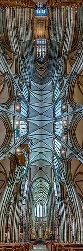 Vertical Churches, Cologne Cathedral in Cologne, Germany Art Print