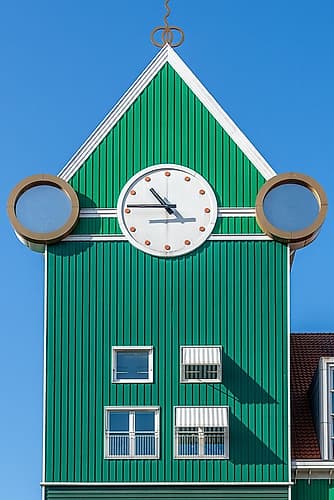 Zaandam Green Gable Clock Tower Art Print