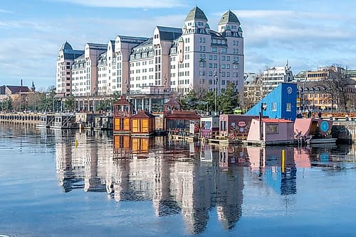 Oslo Waterfront Reflections Art Print