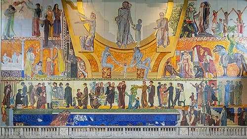 Oslo City Hall Mural Hall I Art Print by Richard Silver