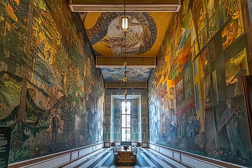 Oslo City Hall Mural Hall II Art Print