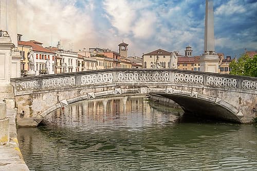 Prato della Valle Stone Bridge Art Print