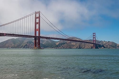 Golden Gate Bridge Clear Sky Art Print