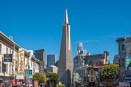 Transamerica Pyramid from North Beach Art Print
