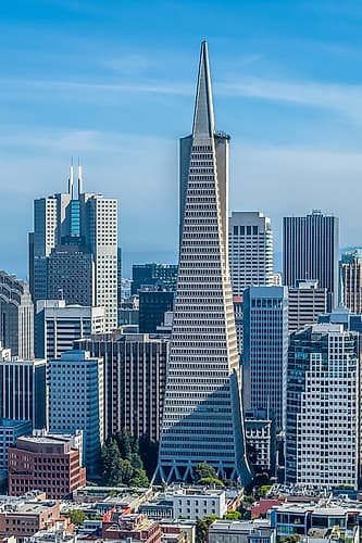 Transamerica Pyramid Aerial View Art Print