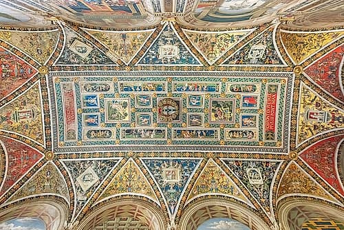 Piccolomini Library Gilded Ceiling II Art Print
