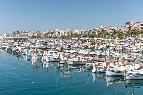 Spanish Coastal Marina Art Print