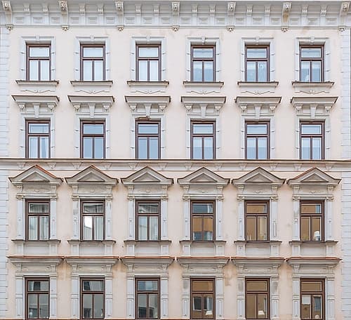 Stockholm White Facade Symmetry Art Print