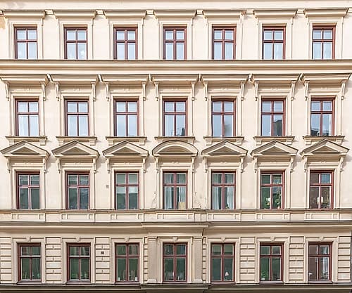 Stockholm Cream Facade Symmetry Art Print