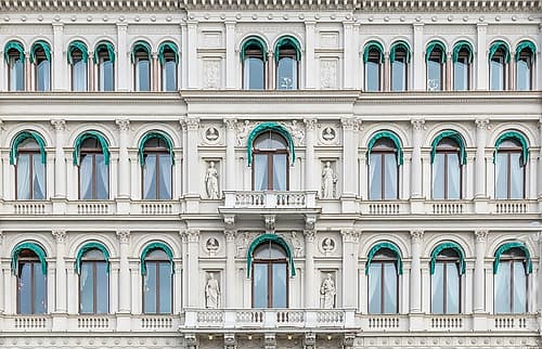 Stockholm Ornate Arched Facade Art Print