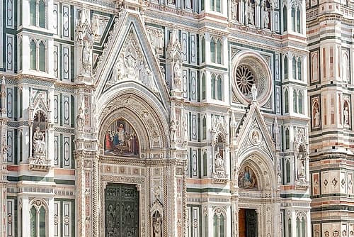 Florence Duomo Facade Detail II Art Print