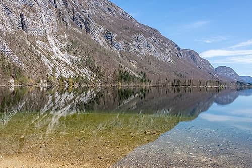 Lake Bohinj Cliff Reflection Art Print
