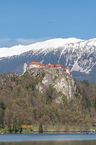 Bled Castle on the Cliff Art Print