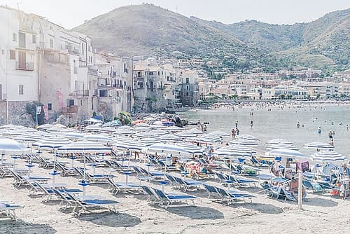 Cefalu Sicily Beach Art Print