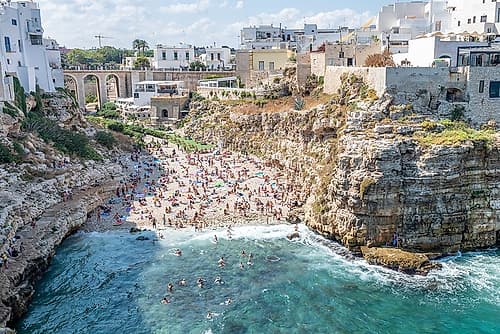 Polignano a Mare Cliffside Town Art Print