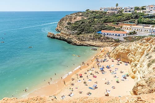 Algarve Portugal Cliff Cove Art Print