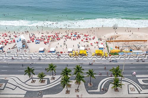 Copacabana Beach Rio de Janeiro Art Print by Richard Silver