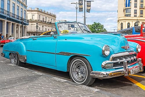 Turquoise Convertible Havana Art Print by Richard Silver