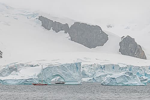 Iceberg Arch Formation Antarctica Art Print