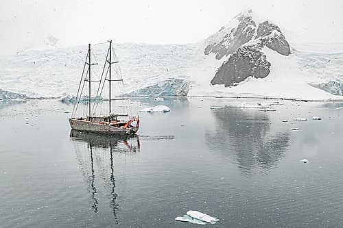 Schooner Wide Antarctic Panorama Art Print