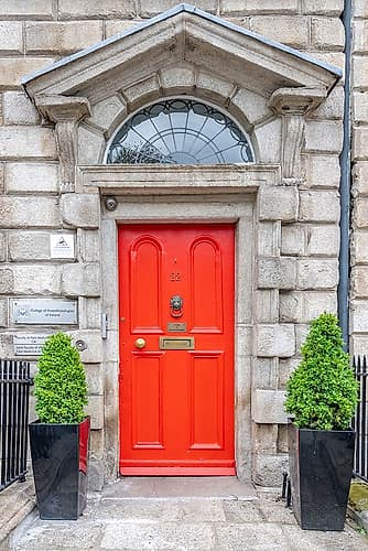 Red Georgian Door Dublin I Art Print