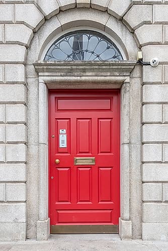 Deep Red Georgian Door Dublin Art Print