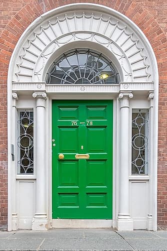 Green Georgian Door Numbered 76 Art Print by Richard Silver