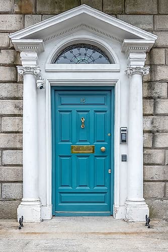 Teal Georgian Door Pediment Art Print by Richard Silver
