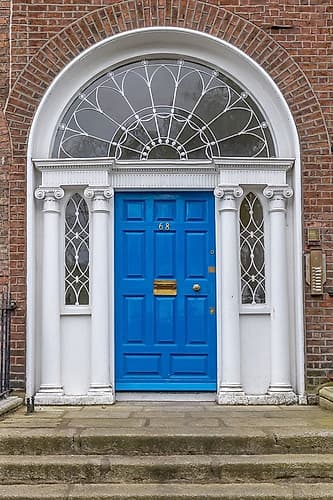 Bright Blue Georgian Door Art Print