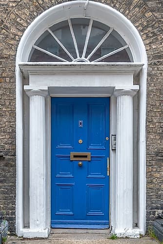 Cobalt Blue Georgian Door Art Print