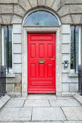 Red Georgian Door Granite Surround Art Print