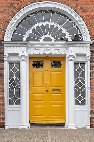 Mustard Yellow Georgian Door Art Print