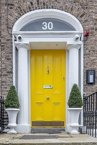 Yellow Georgian Door Numbered 30 Art Print by Richard Silver