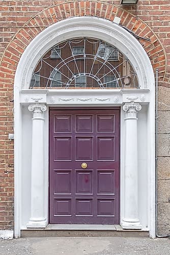 Plum Georgian Door Ornate Fanlight Classique reproduction