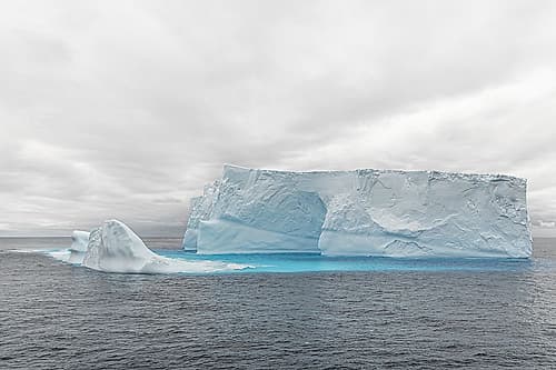 Blocky Iceberg Blue Ice Shelf Art Print