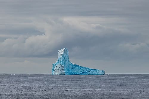 Tall Blue Peaked Iceberg Art Print