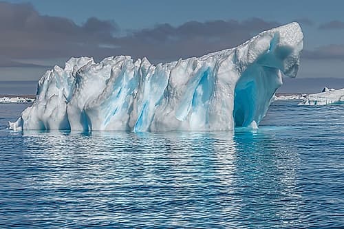 Fluted Iceberg Blue Grooves Art Print