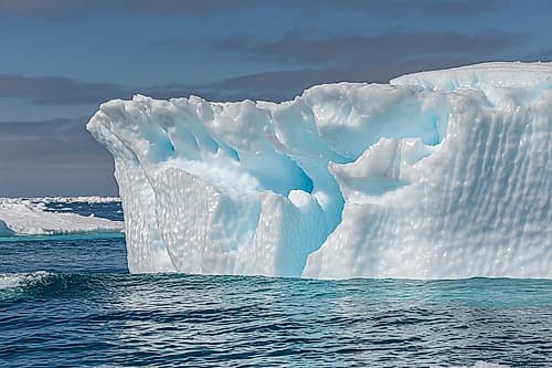 Iceberg Cave Hollows at Wave Level Art Print